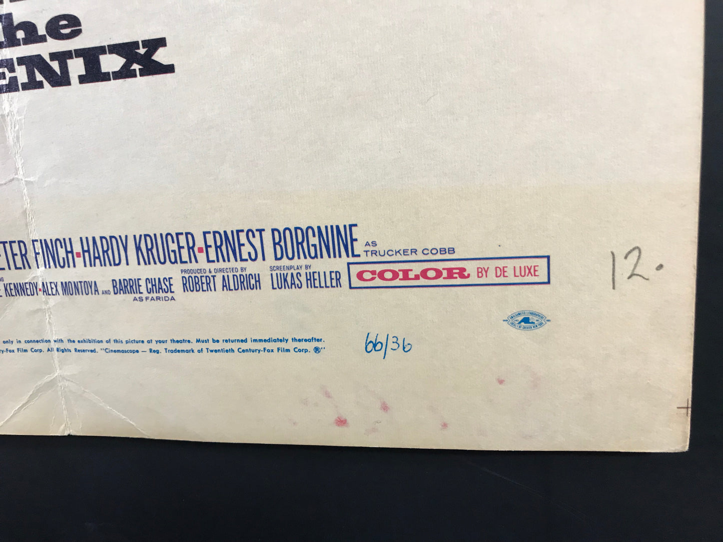Flight of the Phoenix Original Window Card Poster 1966
