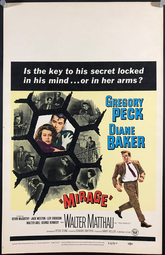 Mirage Original Window Card Poster 1965