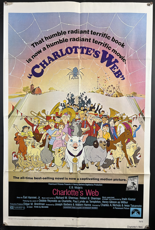 Charlotte's Web Original One Sheet Poster 1973