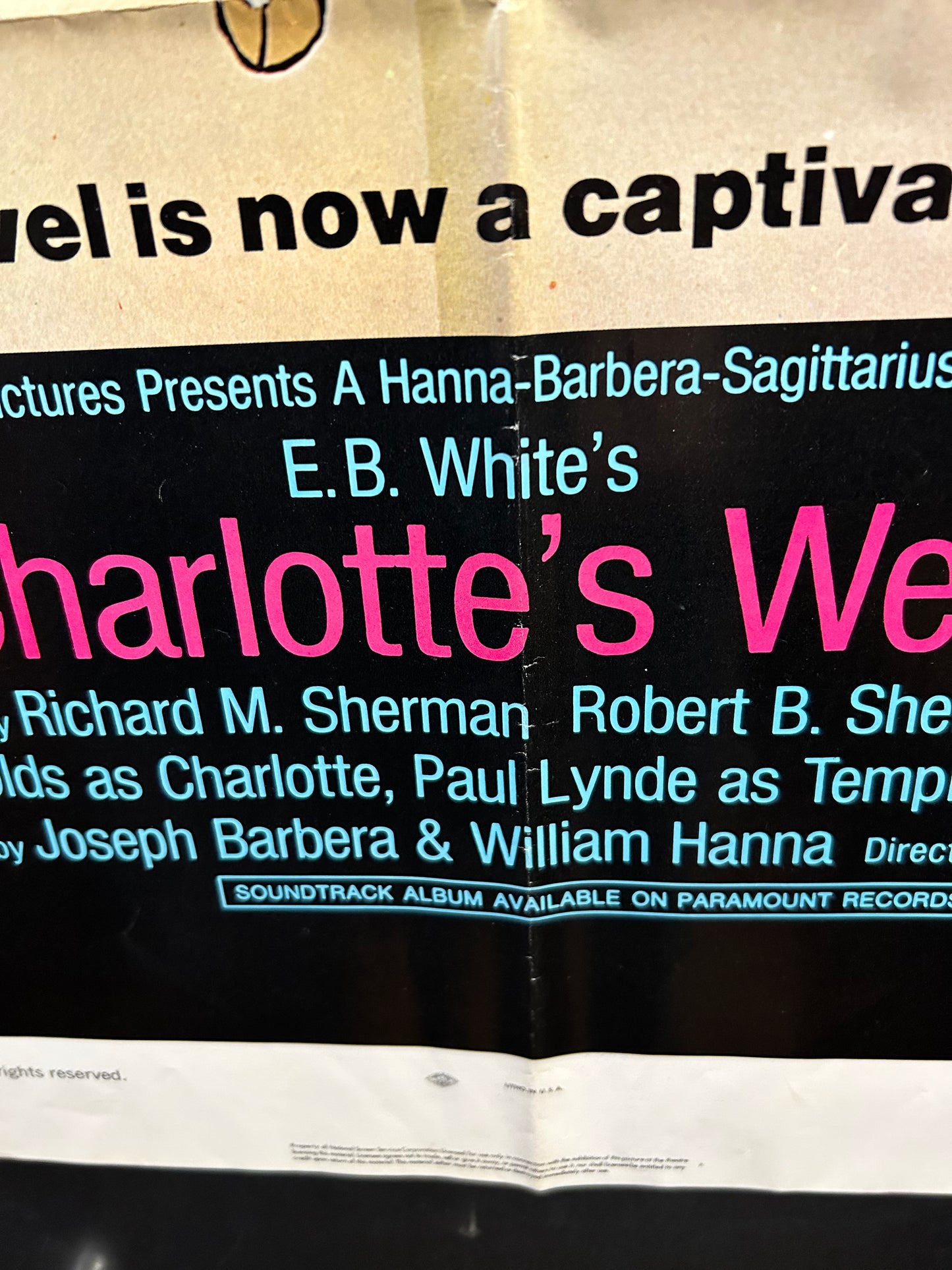 Charlotte's Web Original One Sheet Poster 1973