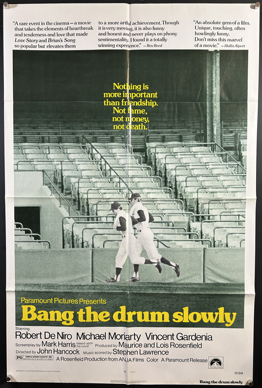 Bang The Drum Slowly Original One Sheet Poster 1973
