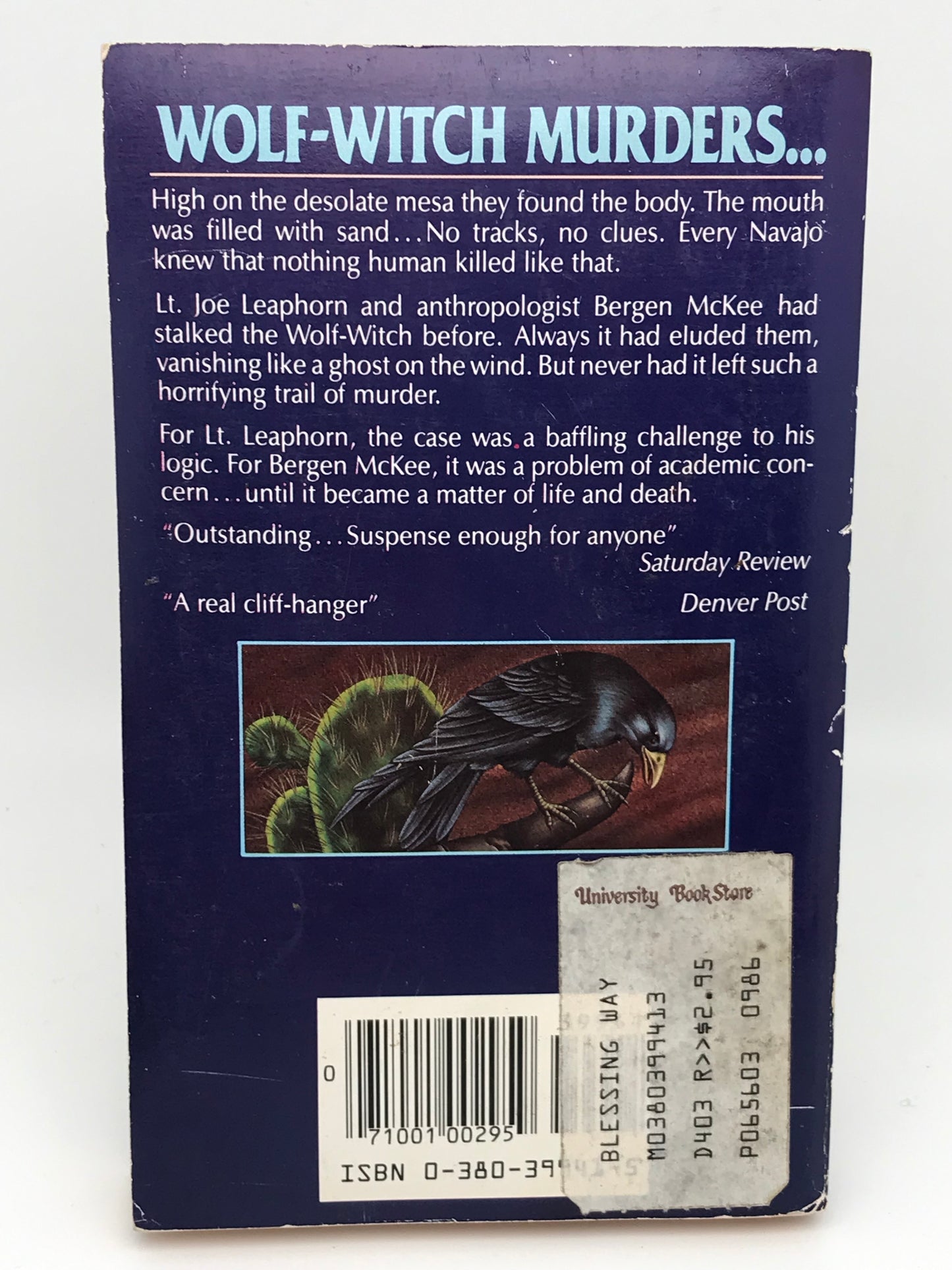 Blessing Way AVON Paperback Tony Hillerman H01