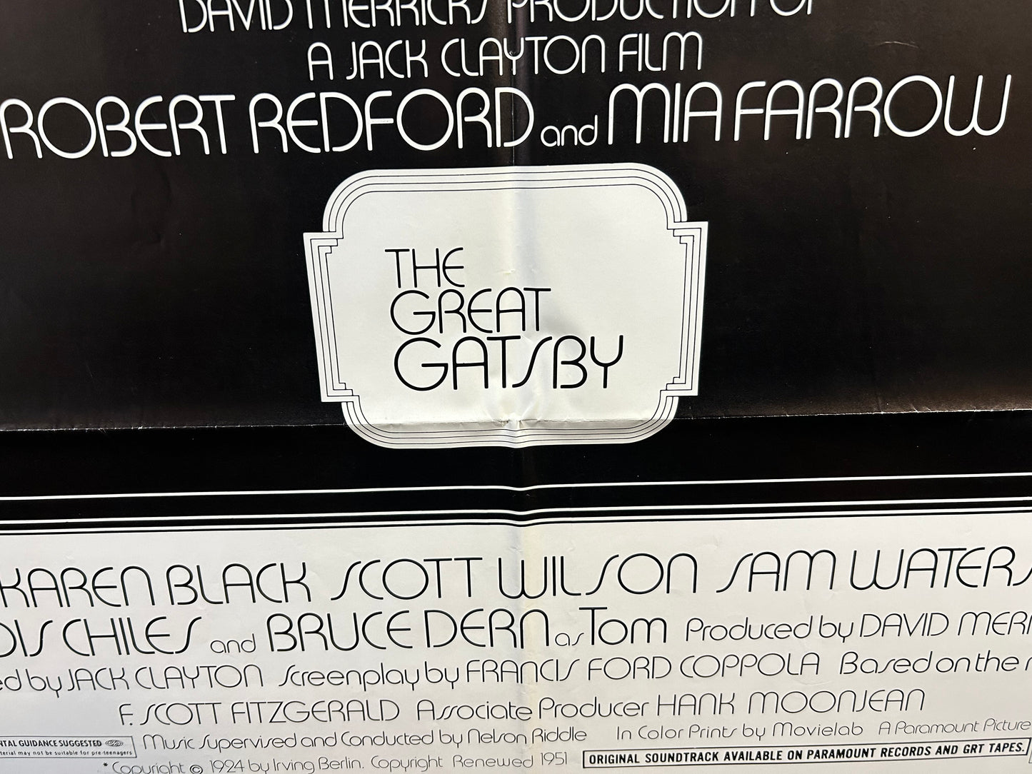Great Gatsby Original One Sheet Poster 1974