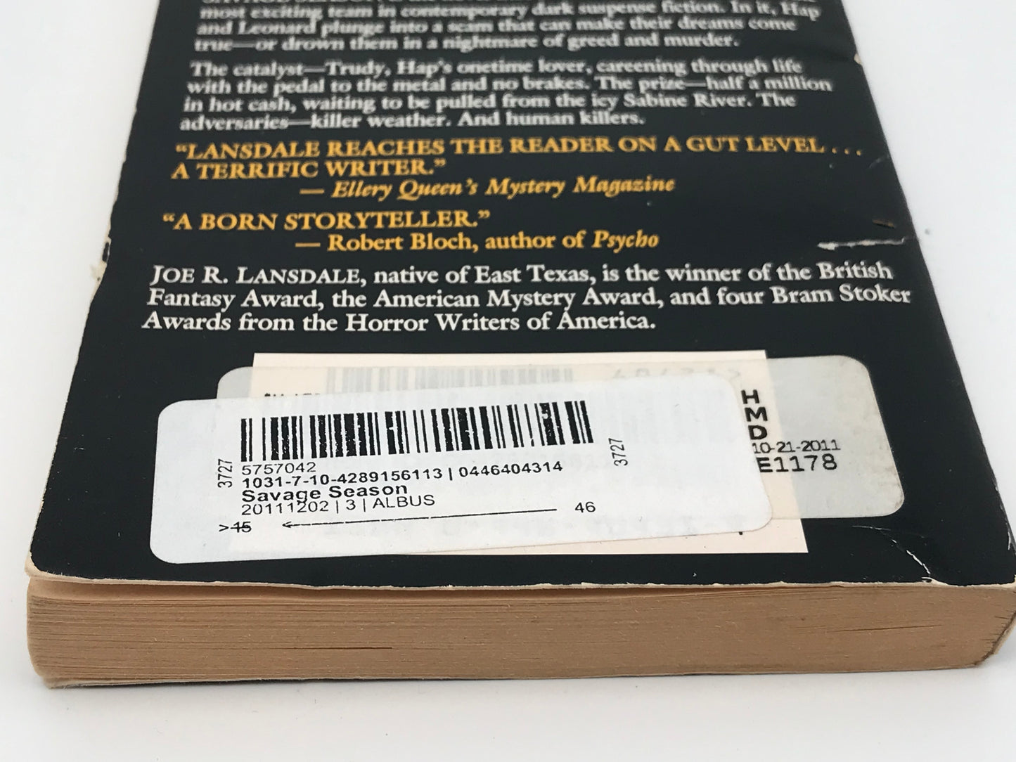 Savage Season MYSTERIOUS PRESS Joe R. Lansdale H01