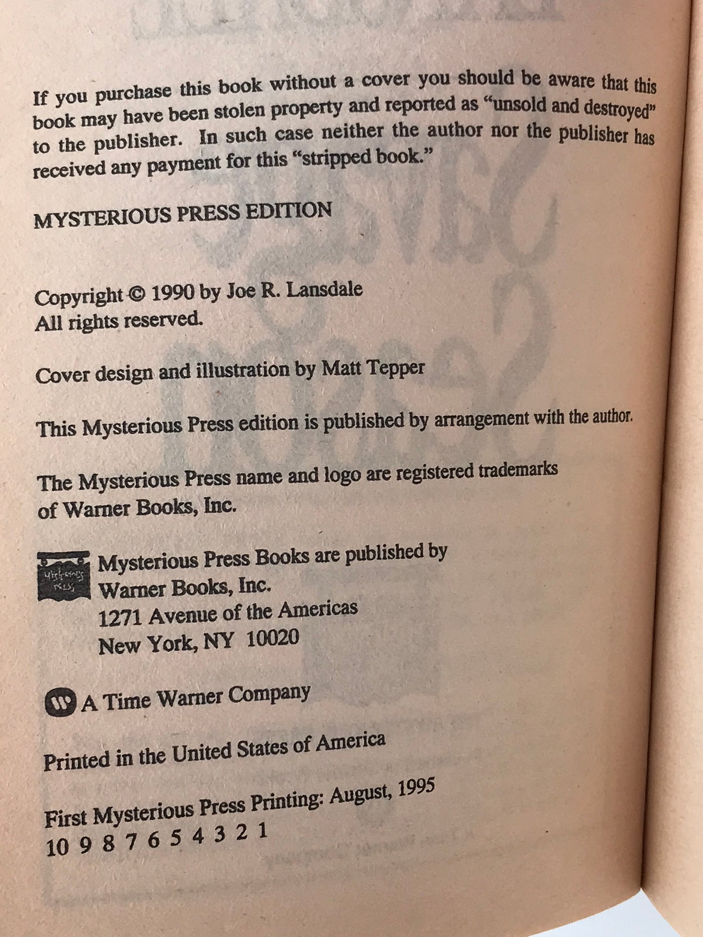 Savage Season MYSTERIOUS PRESS Joe R. Lansdale H01