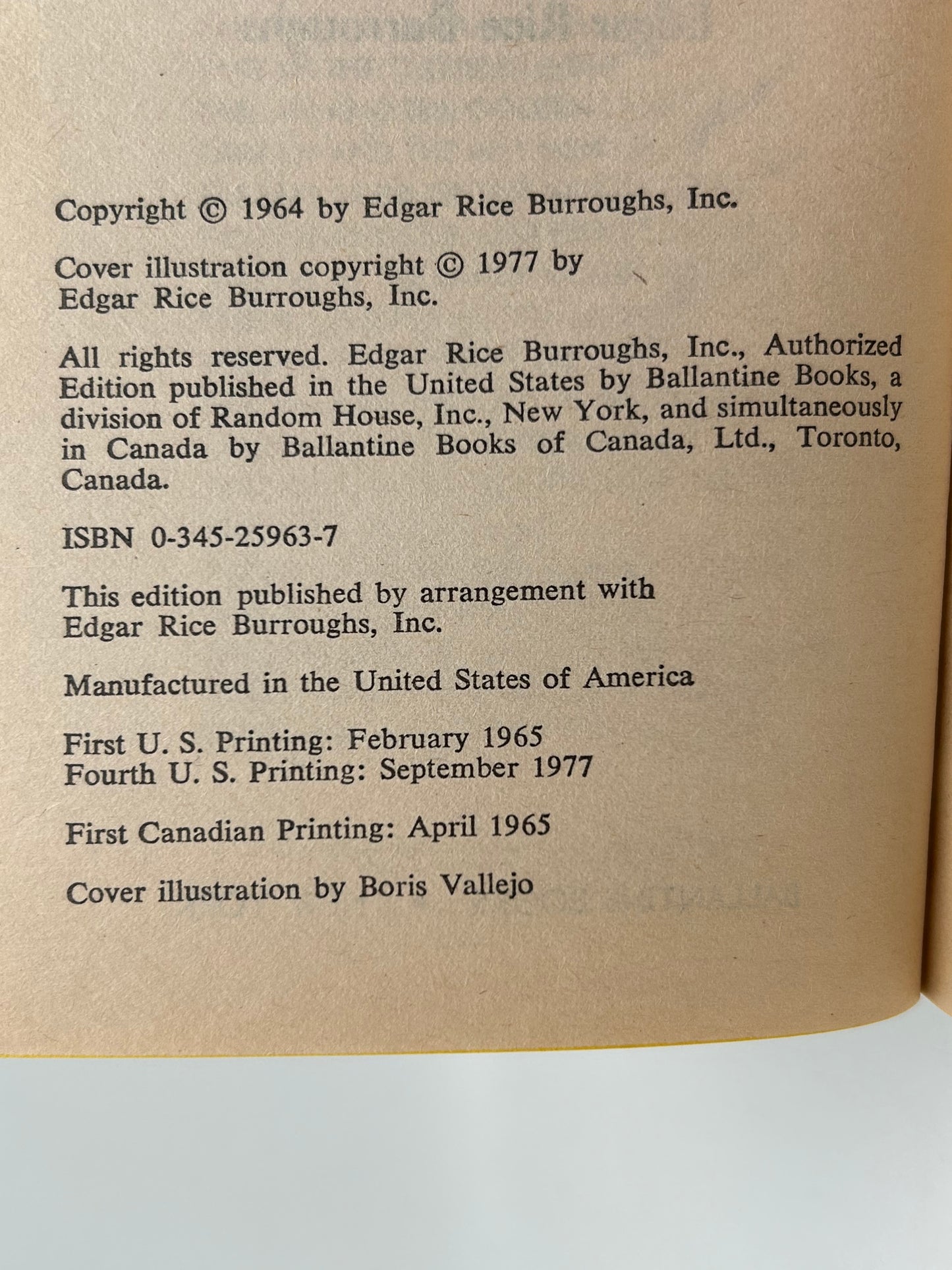 Tarzan And The Madman #23 BALLANTINE Paperback Burroughs EA1