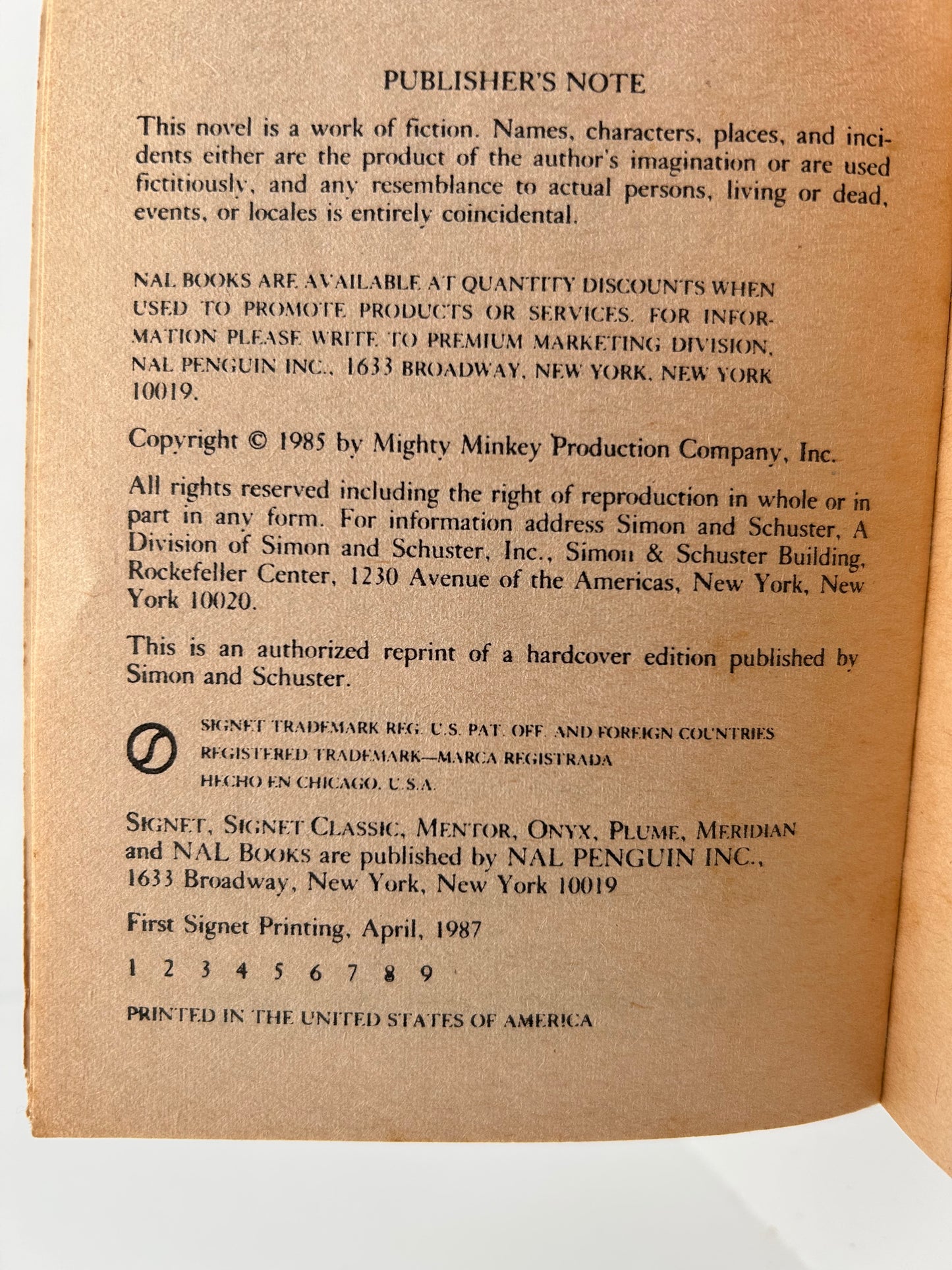 Victims SIGNET Paperback Dorothy Uhnak EA1