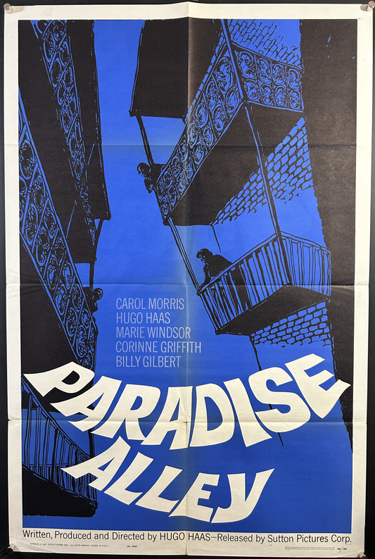 Paradise Alley Original One Sheet Poster 1962