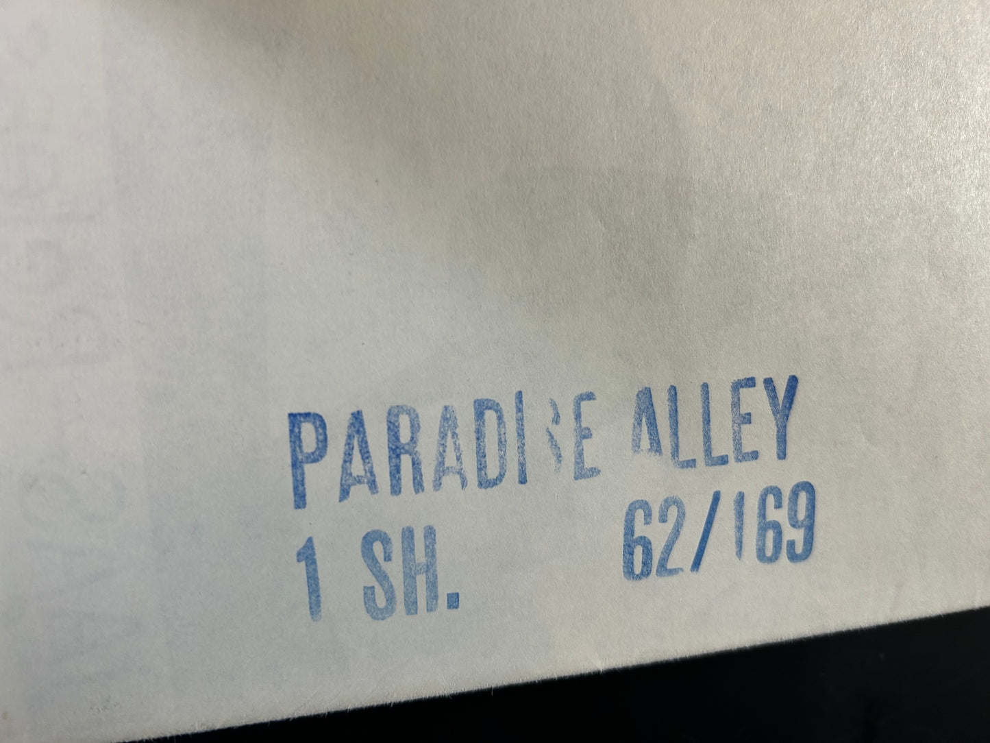 Paradise Alley Original One Sheet Poster 1962