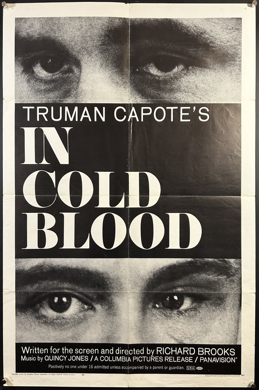 In Cold Blood Original One Sheet Poster 1967