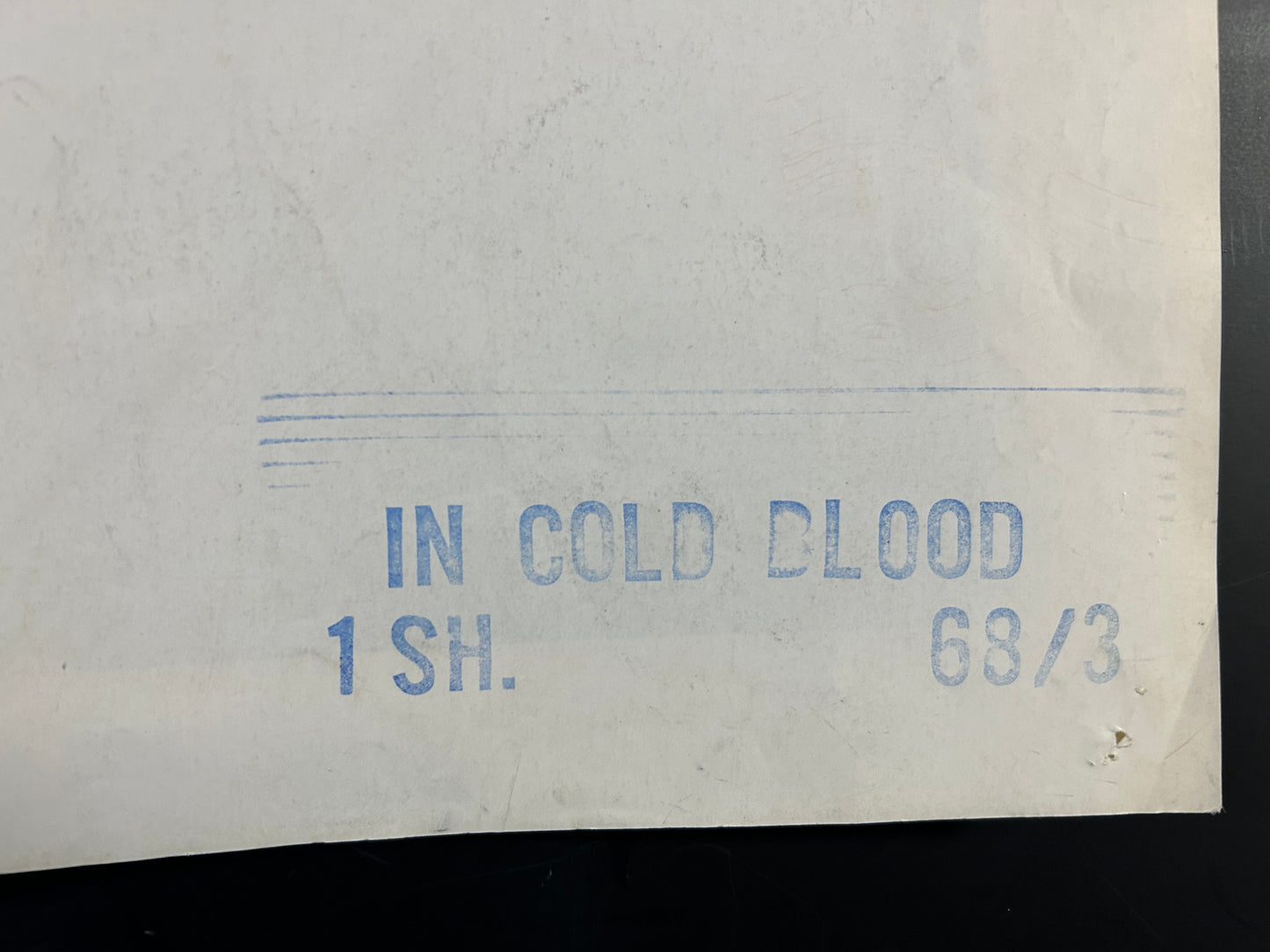 In Cold Blood Original One Sheet Poster 1967