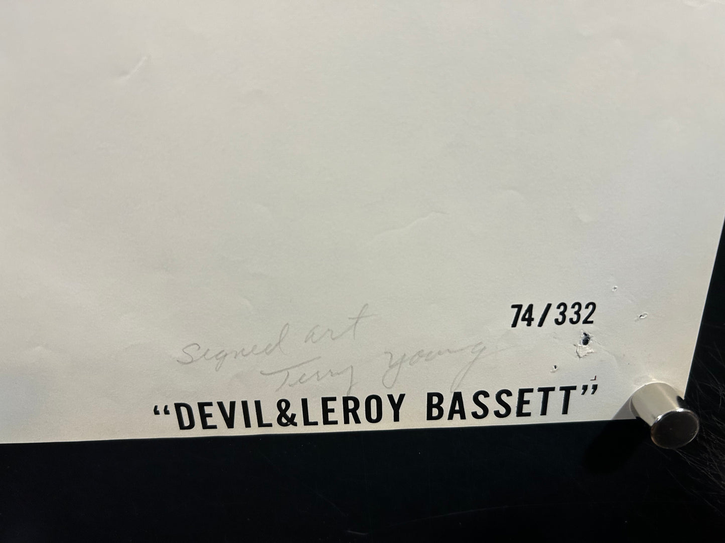 Devil And Leroy Bassett Original One Sheet Poster 1974