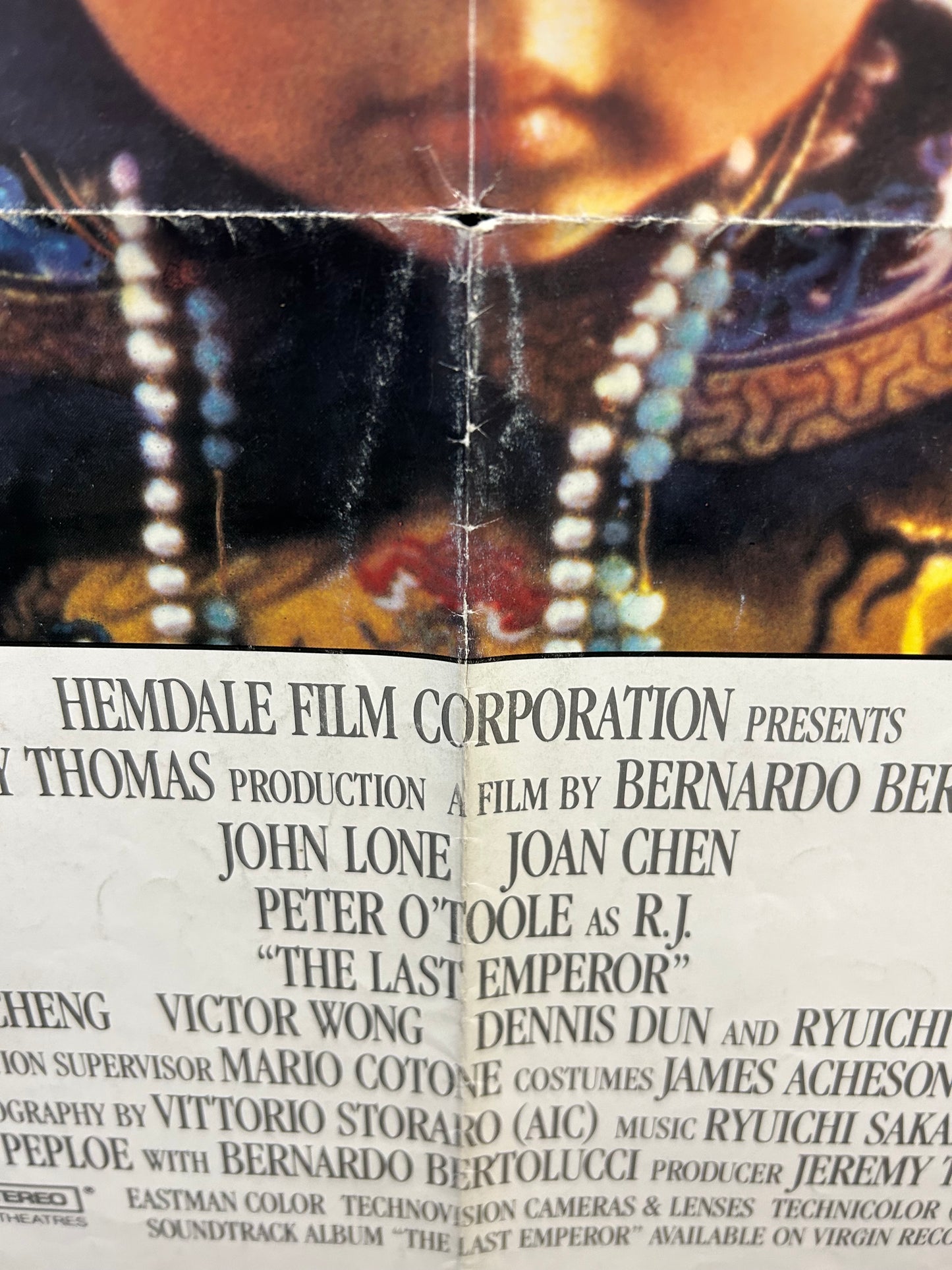 Last Emporer Original One Sheet Poster 1987