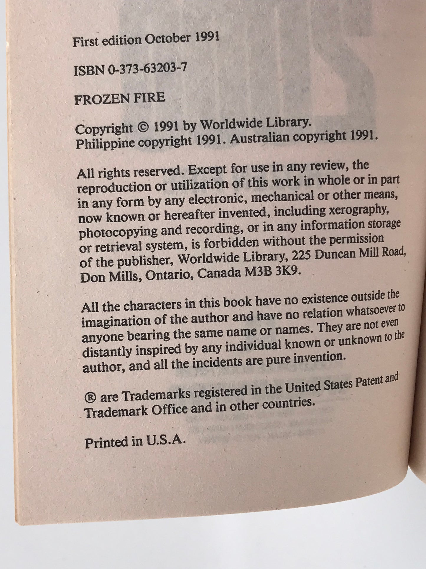 Survival 2000 #3: Frozen Fire GOLD EAGLE Paperback James McPhee SF02