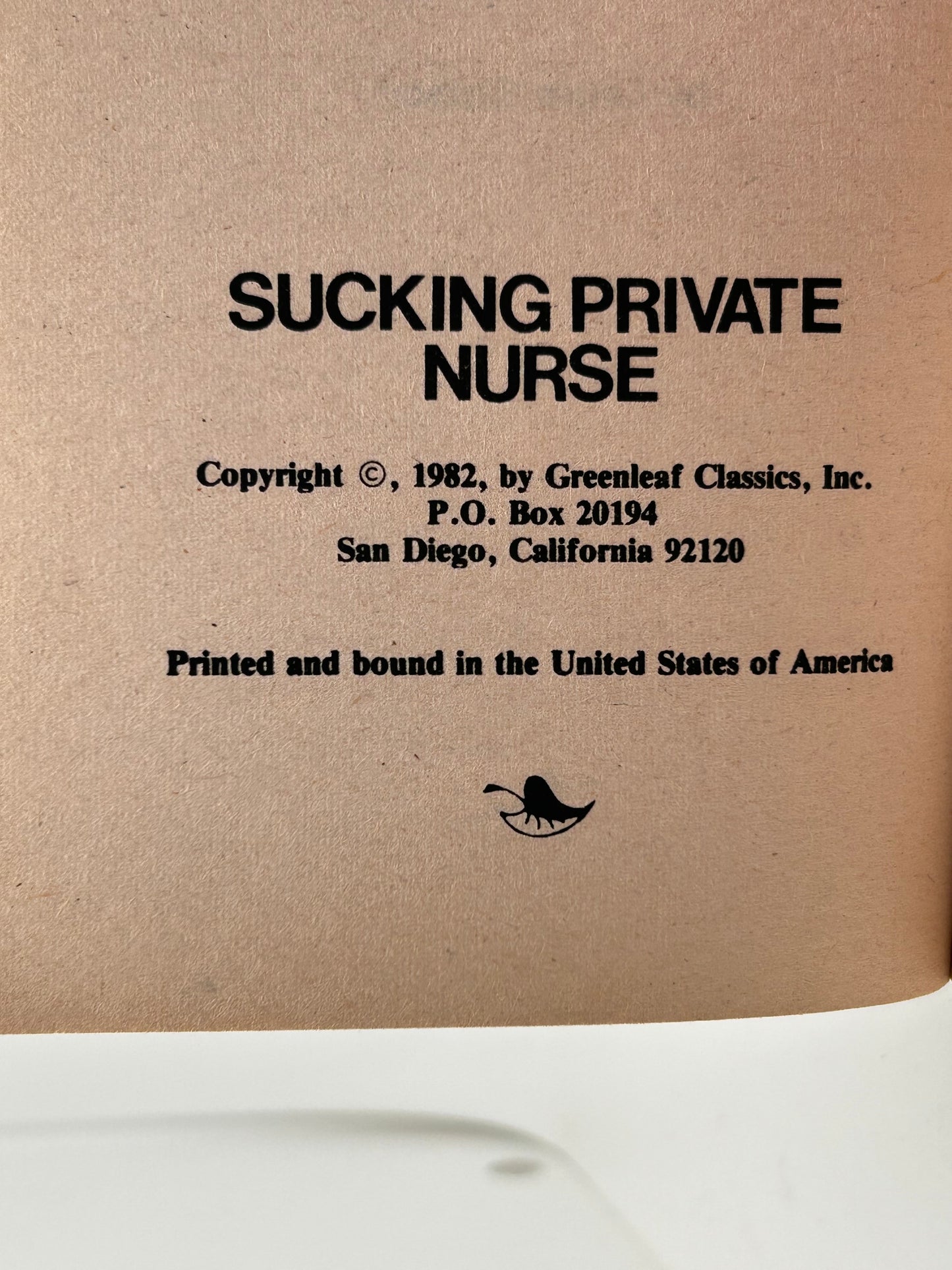 Sucking Private Nurse GREENLEAF Paperback Laura Quincy EA1