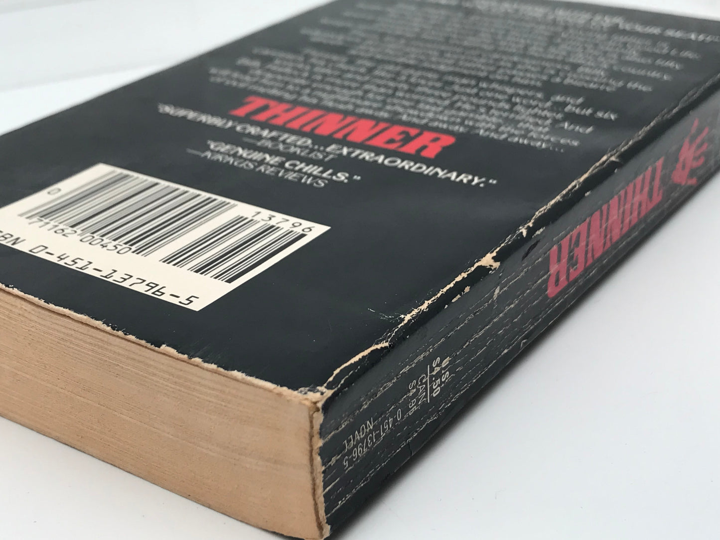 Thinner SIGNET Paperback Stephen King/Richard Bachman ACH01
