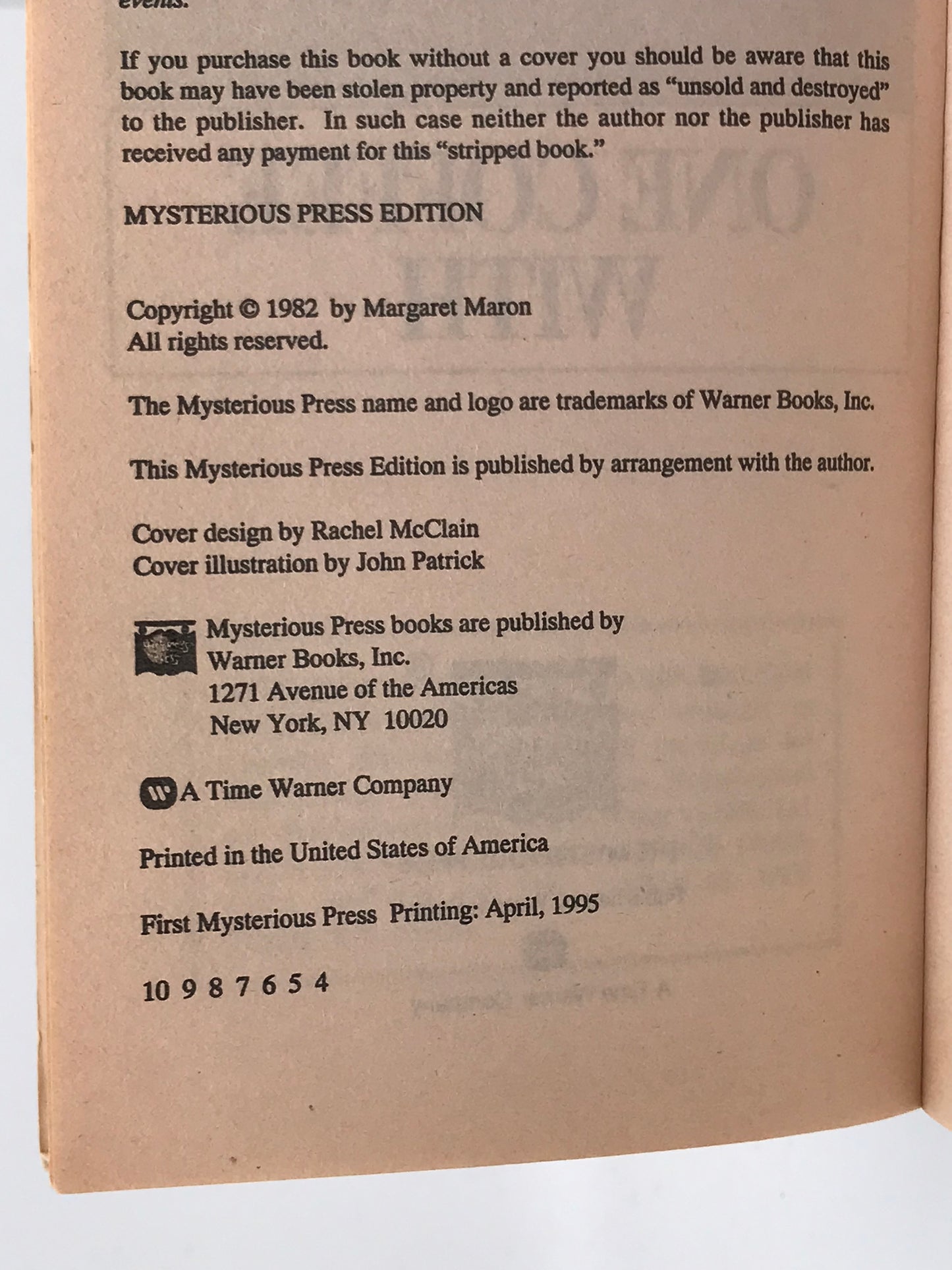 One Coffee With MYSTERIOUS PRESS Paperback Margaret Maron ACH01
