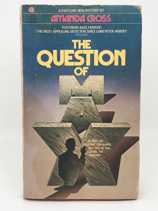 Question Of Max AVON Paperback Amanda Cross SF03