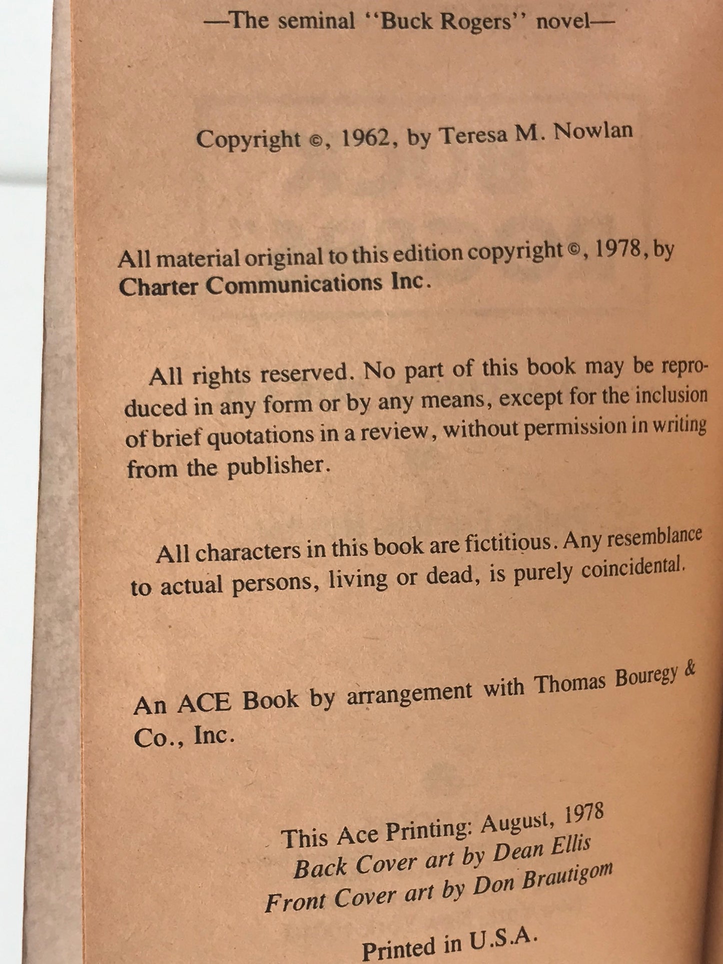 Armageddon 2419 A.D. ACE Paperback Philip Francis Nowlan SF03 Buck Rogers!