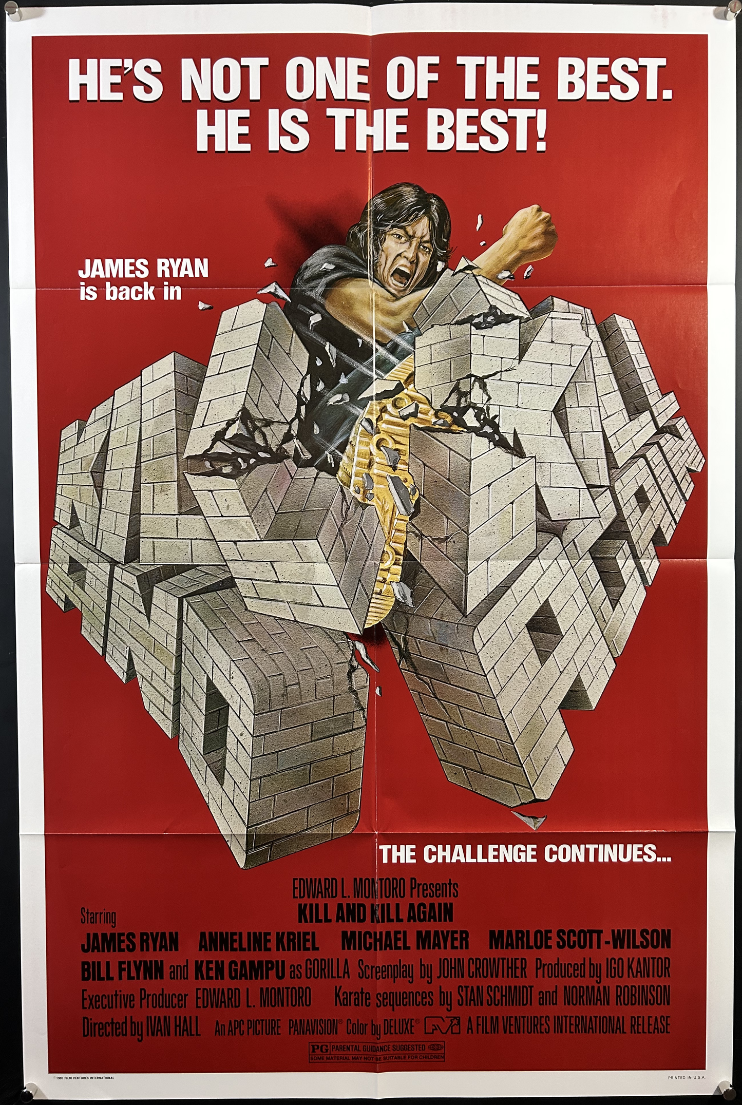 Kill And Kill Again Original One Sheet Poster 1981