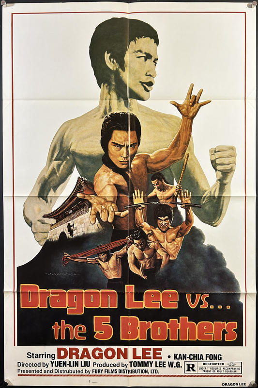 Dragon Lee vs The 5 Brothers Original One Sheet Poster 1978