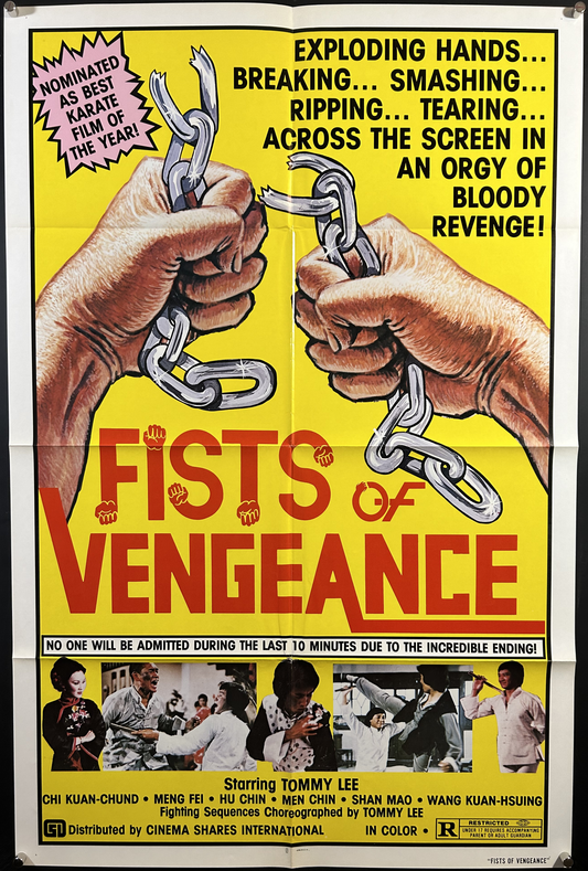 Fists Of Vengeance Original One Sheet Poster 1973