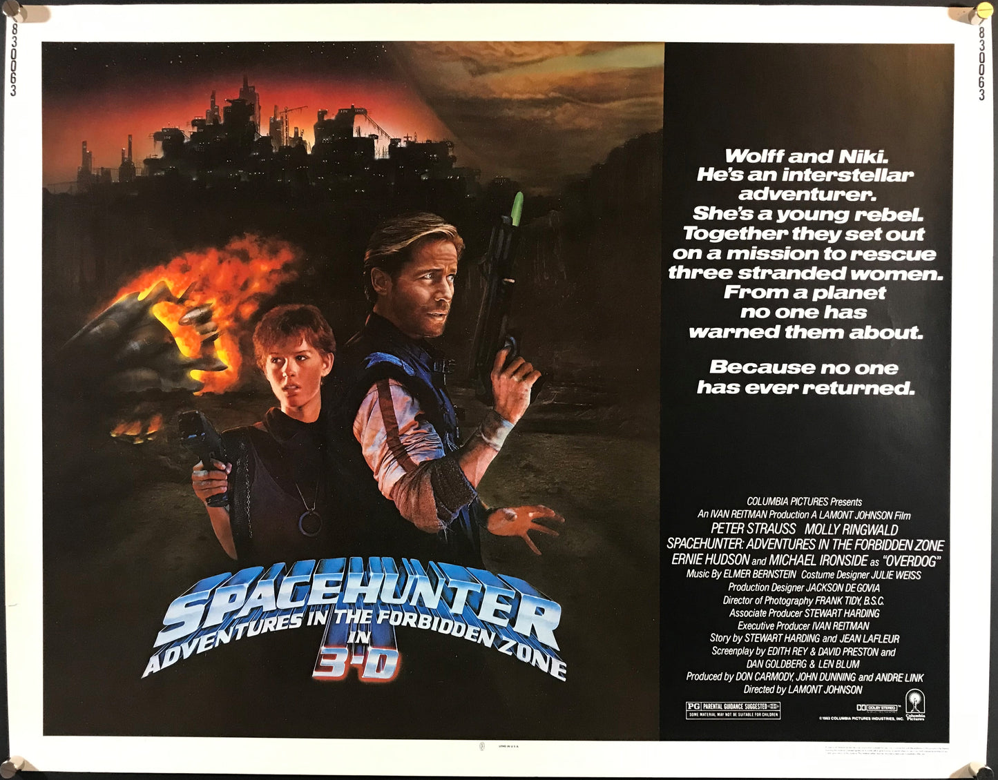 Spacehunter: Adventures In The Forbidden Zone Original Half Sheet Poster 1983