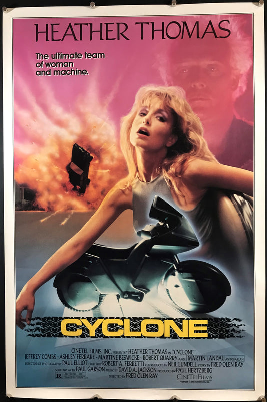 Cyclone Original One Sheet Poster 1987 Jeffrey Combs!