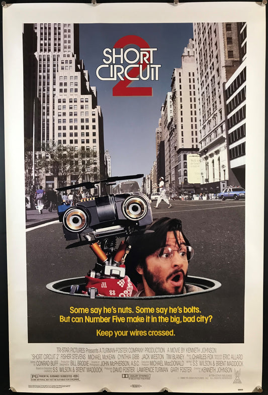 Short Circuit 2 Original One Sheet Poster 1988