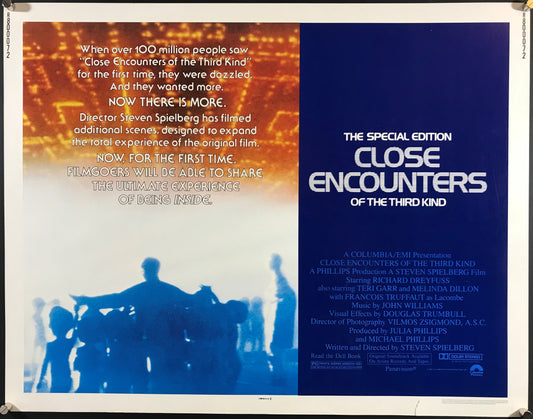Close Encounters Of The Third Kind Original Half Sheet Poster 1977
