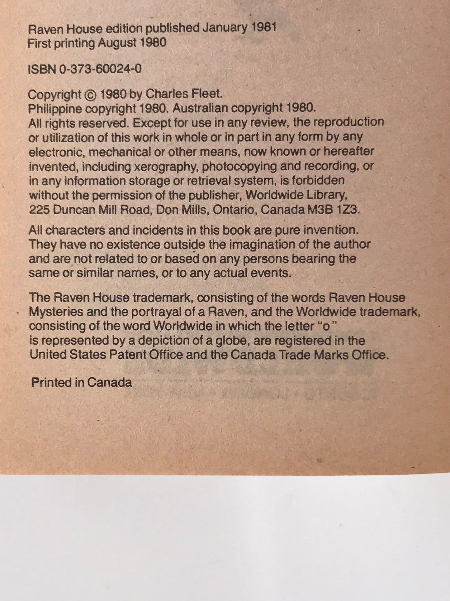 A Place Like Hessberg RAVEN HOUSE Paperback Charles Fleet H03
