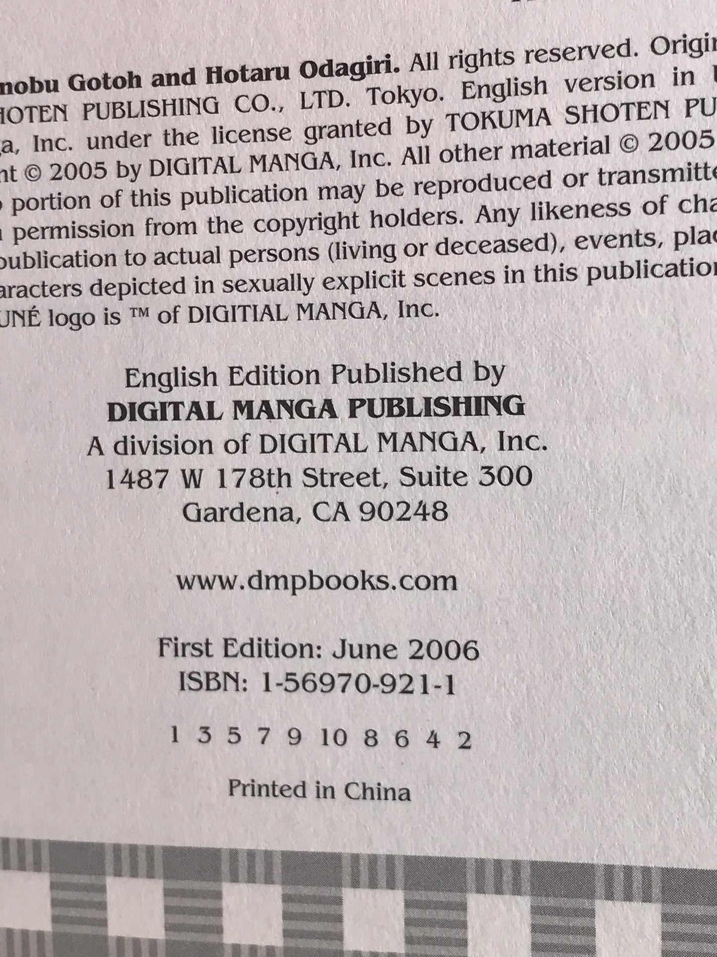 Time Lag DMP Manga Paperback English Gothoh M01