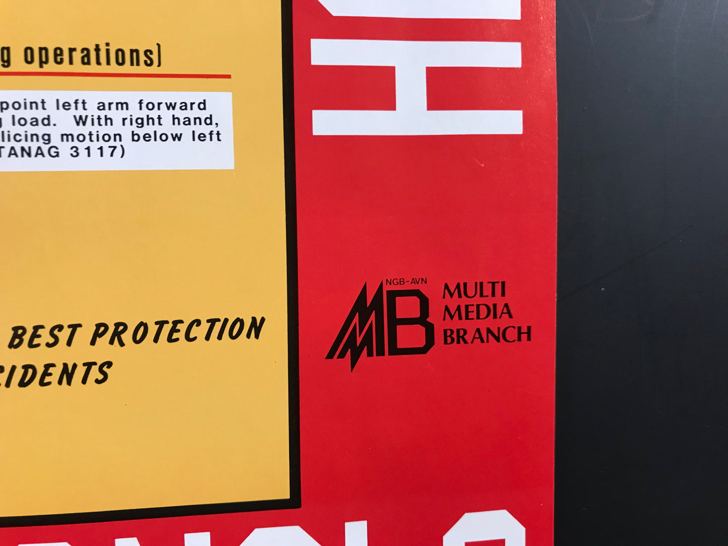 Vintage Military Hand And Arm Signal Poster