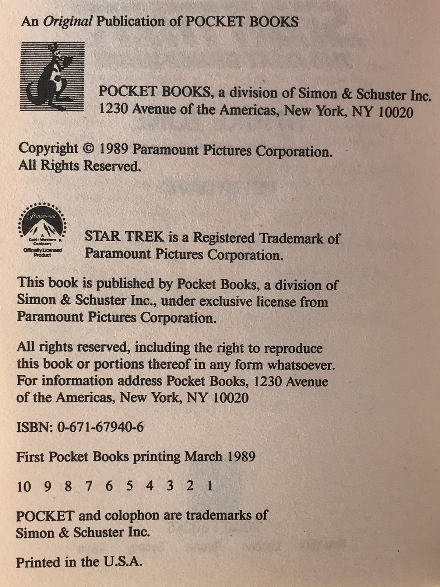 Star Trek Next Gen Strike Zone POCKET Paperback Peter David ST1