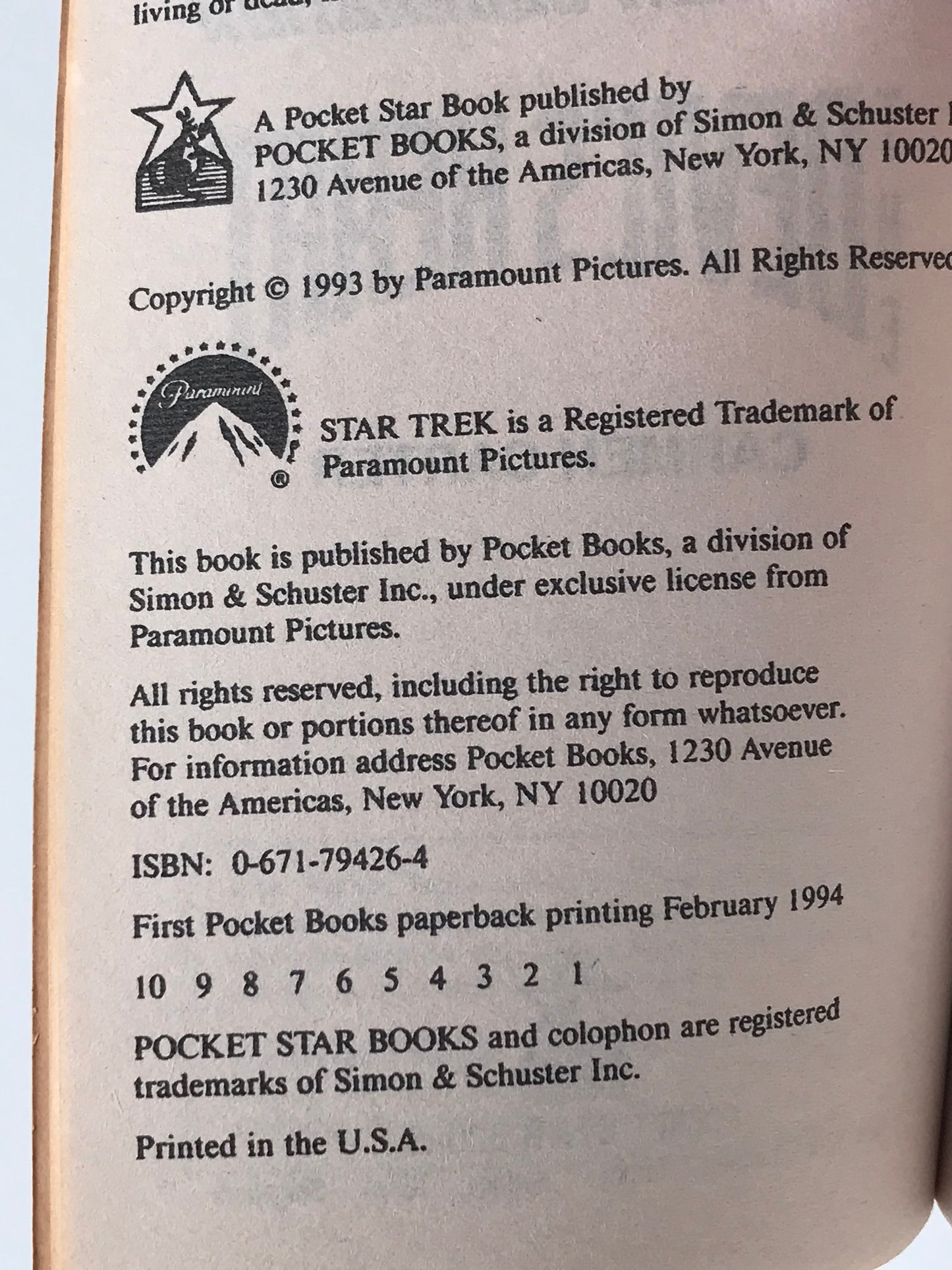 Star Trek Next Gen Devil's Heart POCKET Paperback Carmen Carter ST1