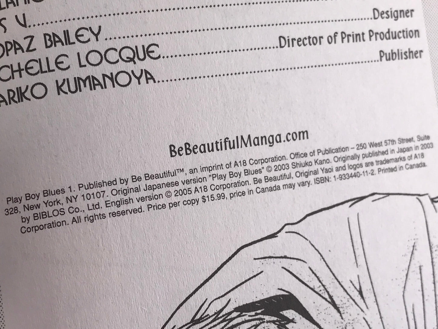 Play Boy Blues BE BEAUTIFUL Paperback Manga Shiuko Kano ST1