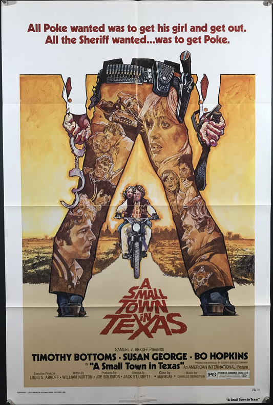 Small Town In Texas Original One Sheet Poster 1976