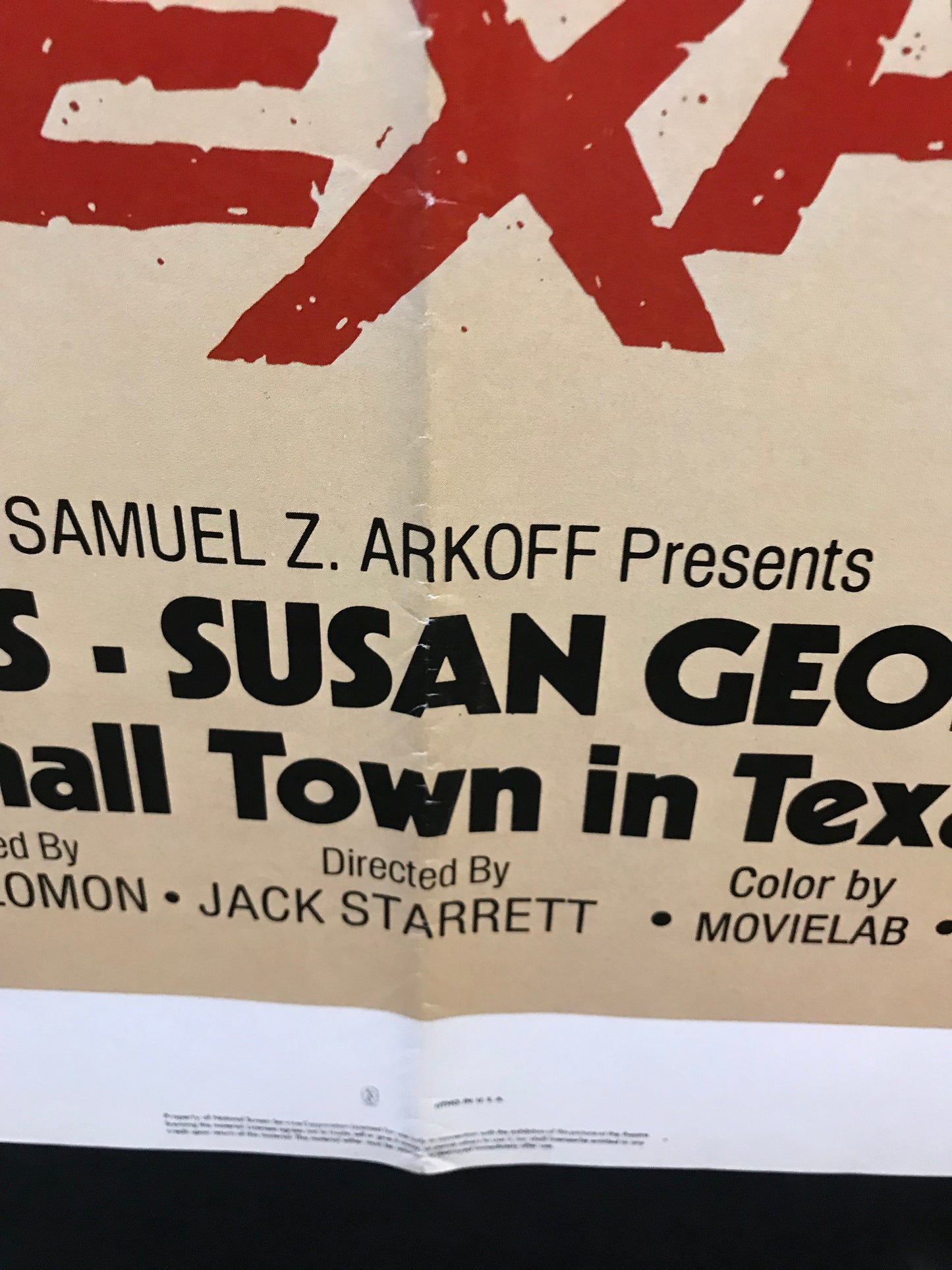 Small Town In Texas Original One Sheet Poster 1976