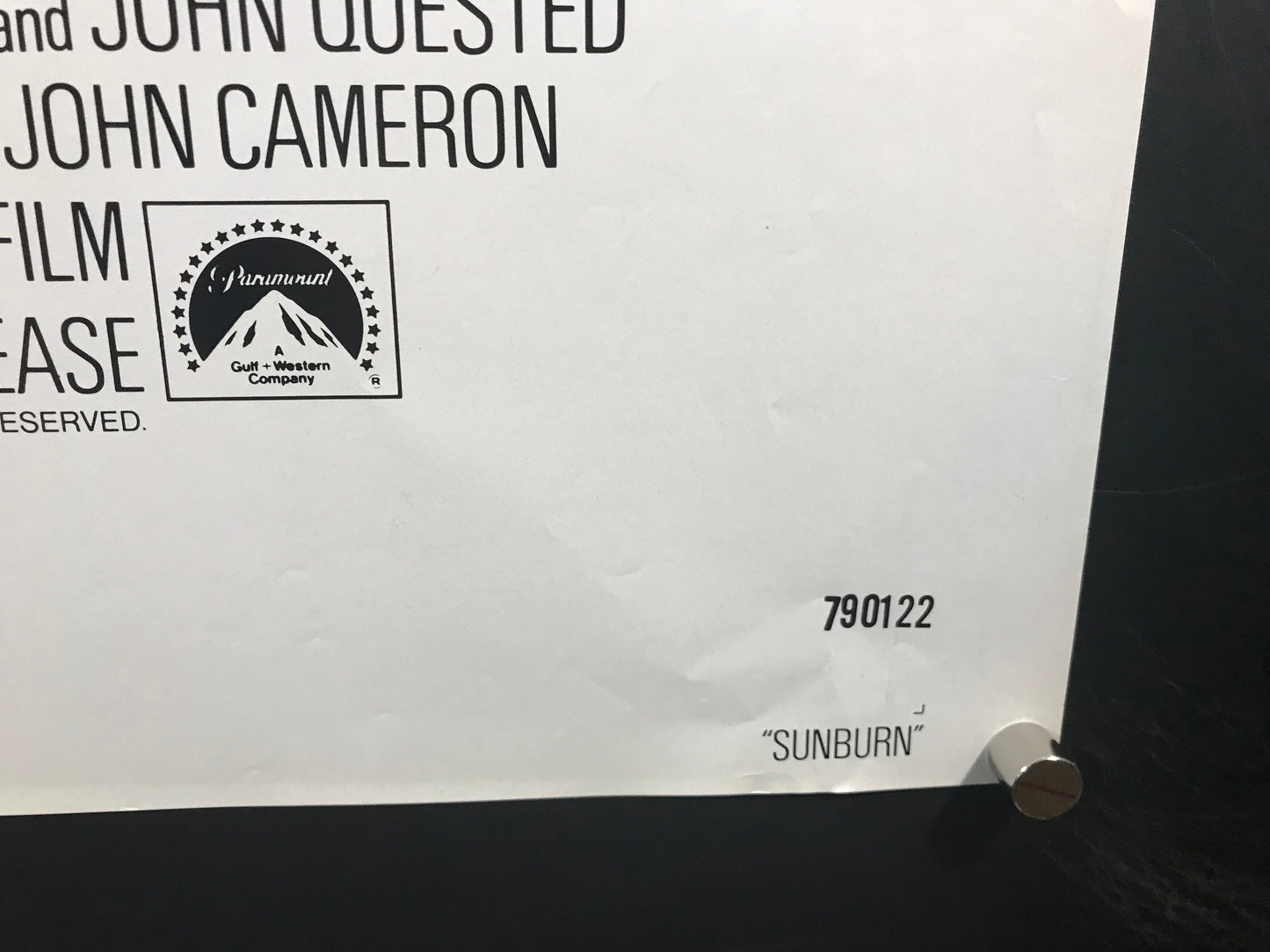 Sunburn Original One Sheet Poster 1979