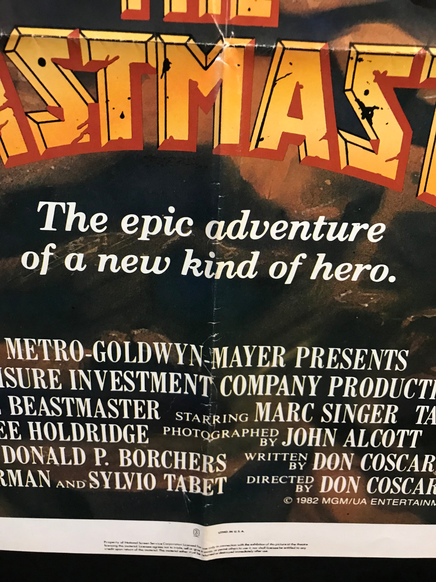 Beastmaster Original One Sheet Poster 1982