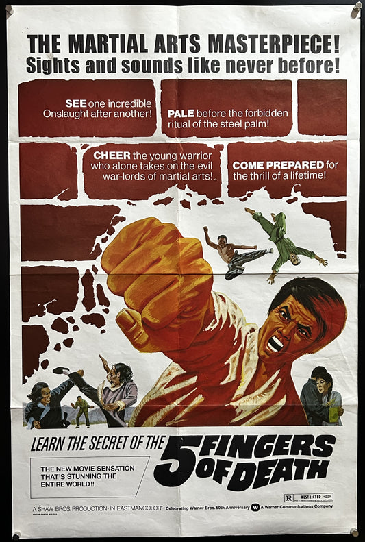 5 Fingers Of Death aka King Boxer Original One Sheet Poster 1972