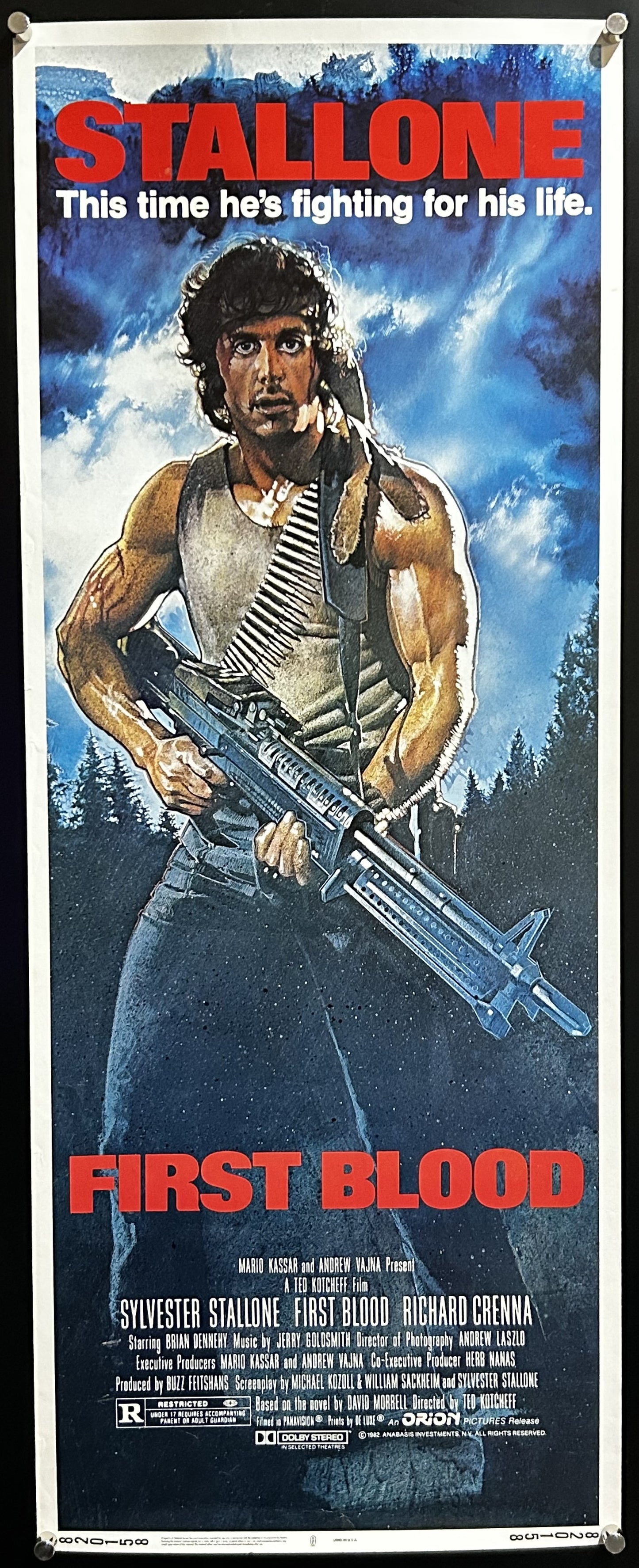 First Blood Original Insert Poster 1982 Rambo!