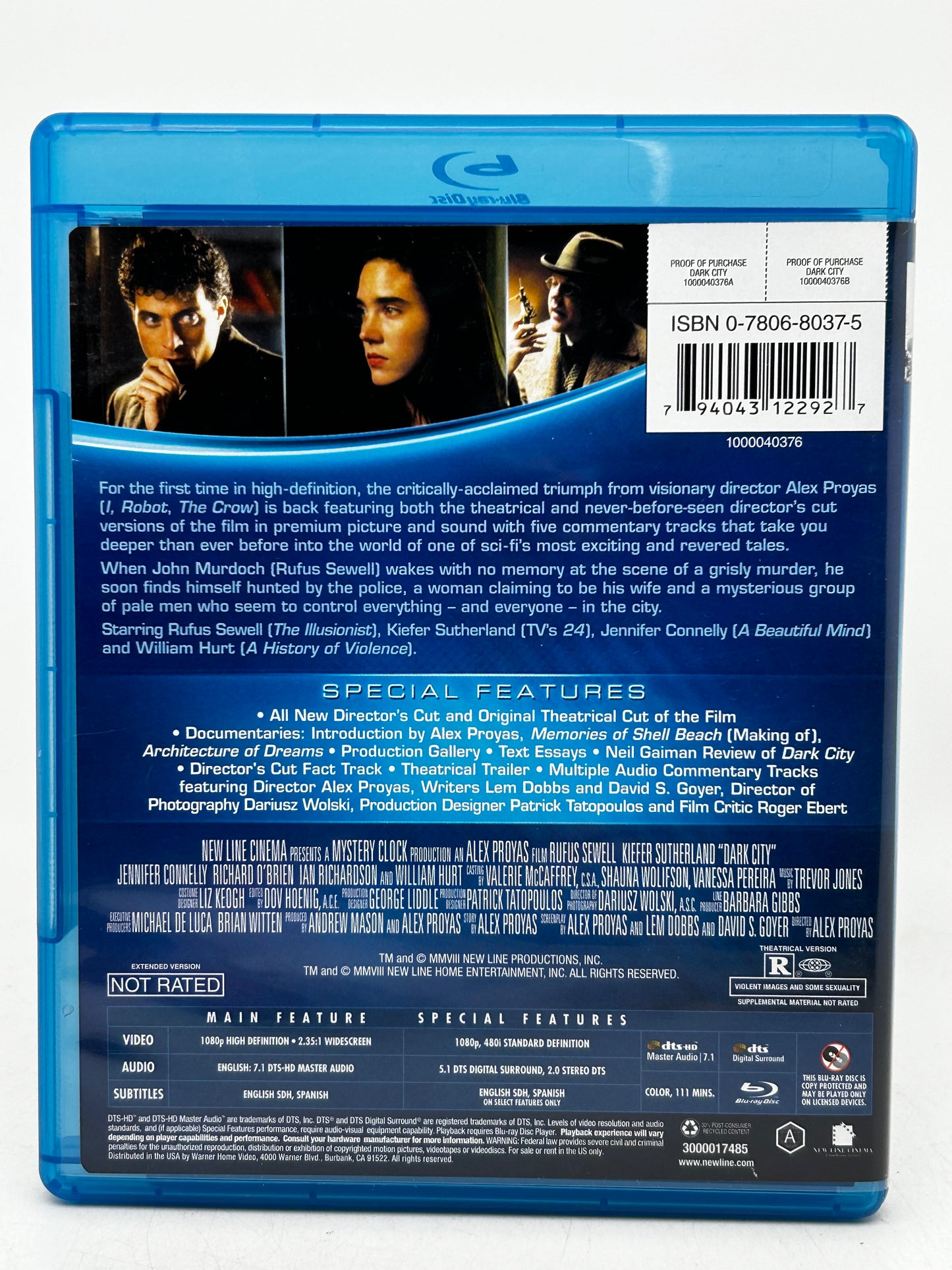 Dark City BLU-RAY Alex Proyas USED BR03