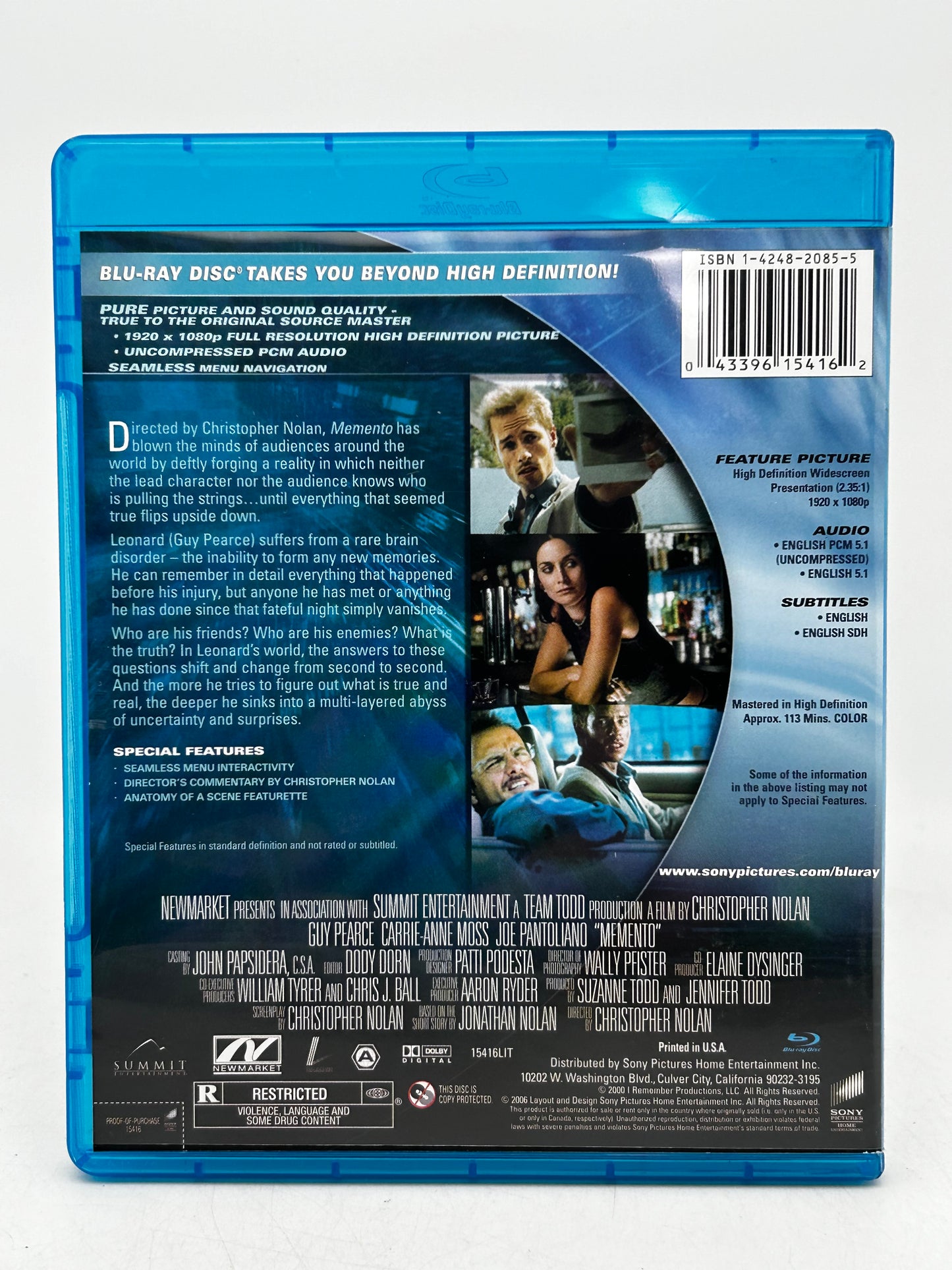 Memento BLU-RAY Christopher Nolan USED BR03