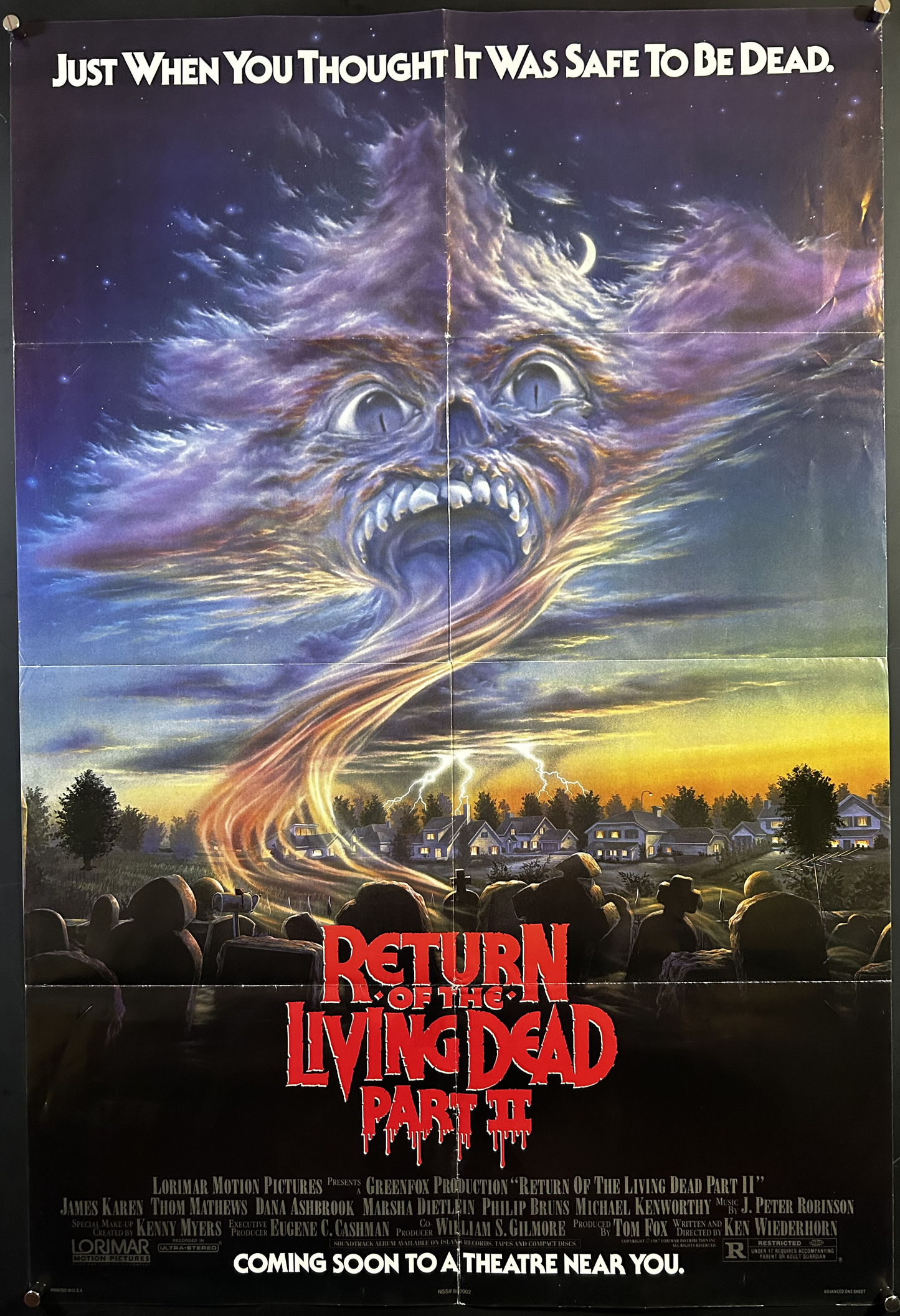 Return Of The Living Dead 2 Original One Sheet Poster 1988