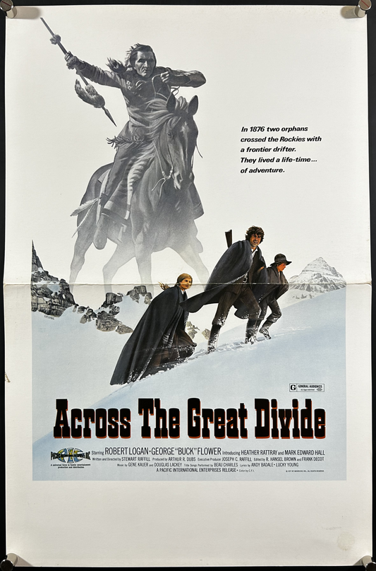 Across The Great Divide Original Window Card Poster 1976