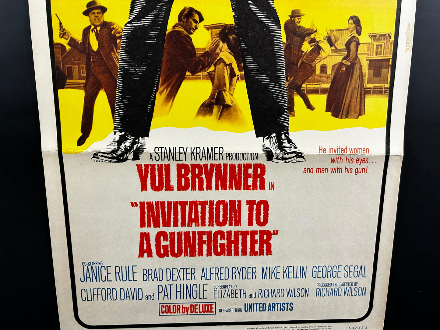 Invitation To A Gunfighter Original Insert Poster 1964