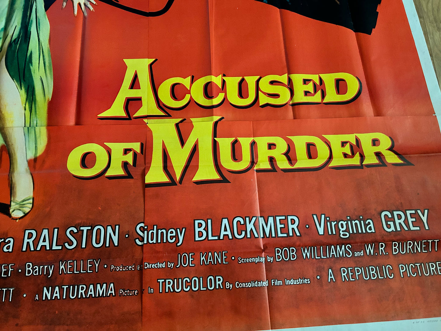 Accused Of Murder Original 6-Sheet Poster 1957