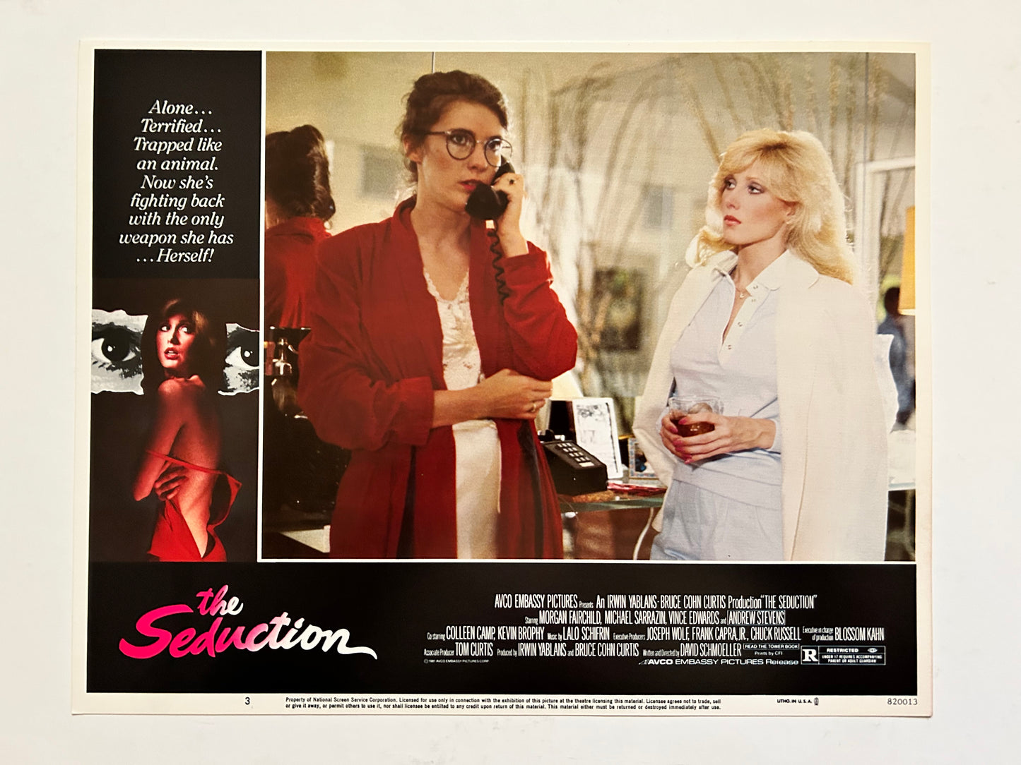 Seduction 11x14 Lobby Card #3 1982