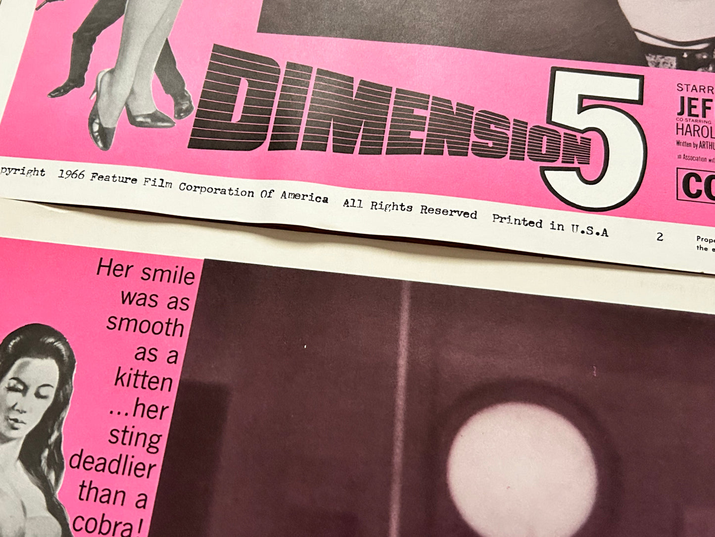 Dimension 5 Lobby Card Set of 8 1966